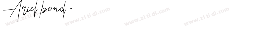 Ariel bond字体转换